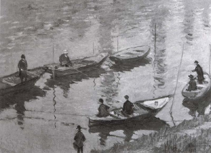 Claude Monet Anglers along the Seine near Poissy Spain oil painting art